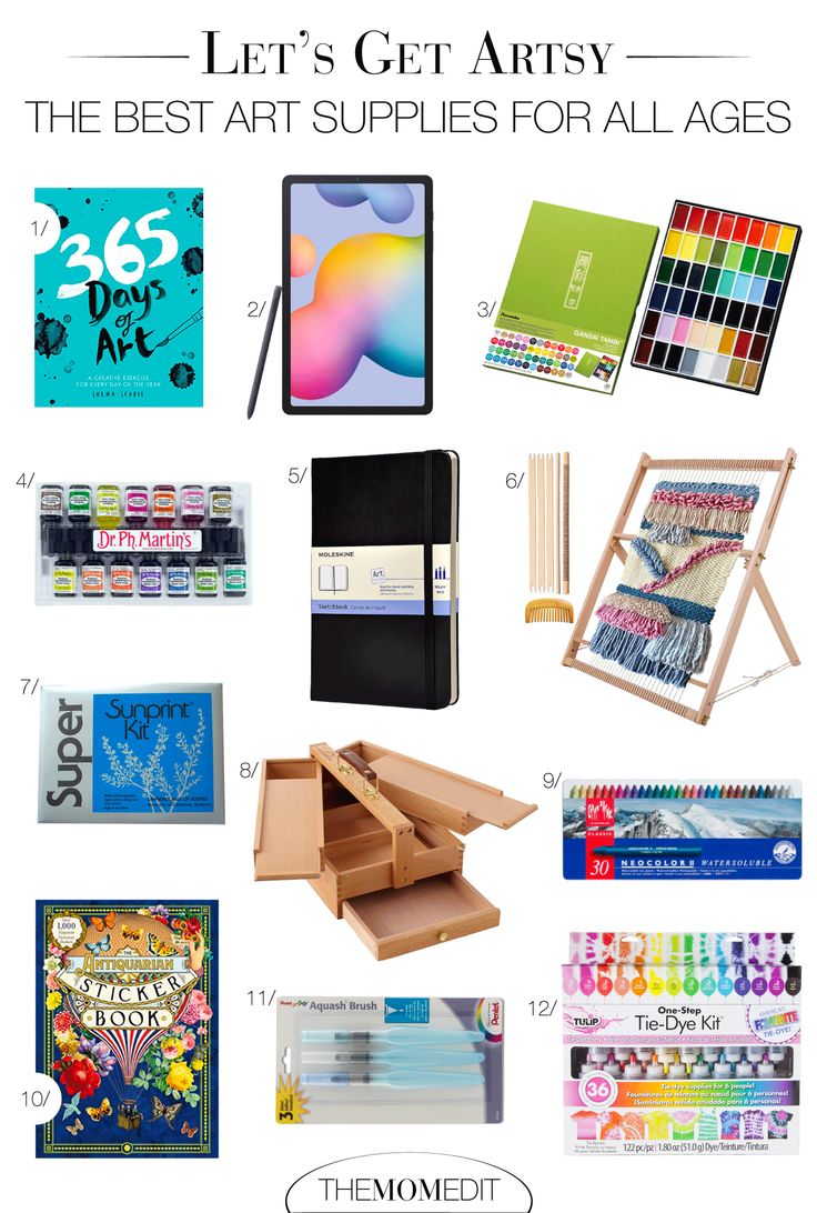 the best art supplies for all ages to use in an art class or school room