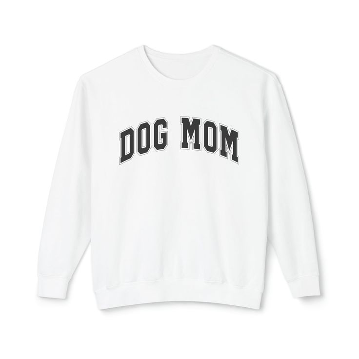 Get cozy and show off your dog mom status in our varsity crewneck sweatshirt. The soft material and playful Anine Bing-inspired design make it the perfect gift for any dog mom (or yourself!) .: 100% ring-spun cotton.: Light fabric (6.4 oz/yd² (217 g/m²)).: Relaxed fit.: Sewn-in twill label Varsity Cotton Sweatshirt With Text Print, White Crew Neck Sweatshirt With Dog Print, Fall Cotton Sweatshirt With Dog Print, Casual Crew Neck Sweatshirt With Dog Print, Cotton Dog Print Sweatshirt For Fall, Game Day Cotton Sweatshirt With Letter Print, Winter Cotton Sweatshirt With Dog Print, Varsity Crewneck, Mom Status