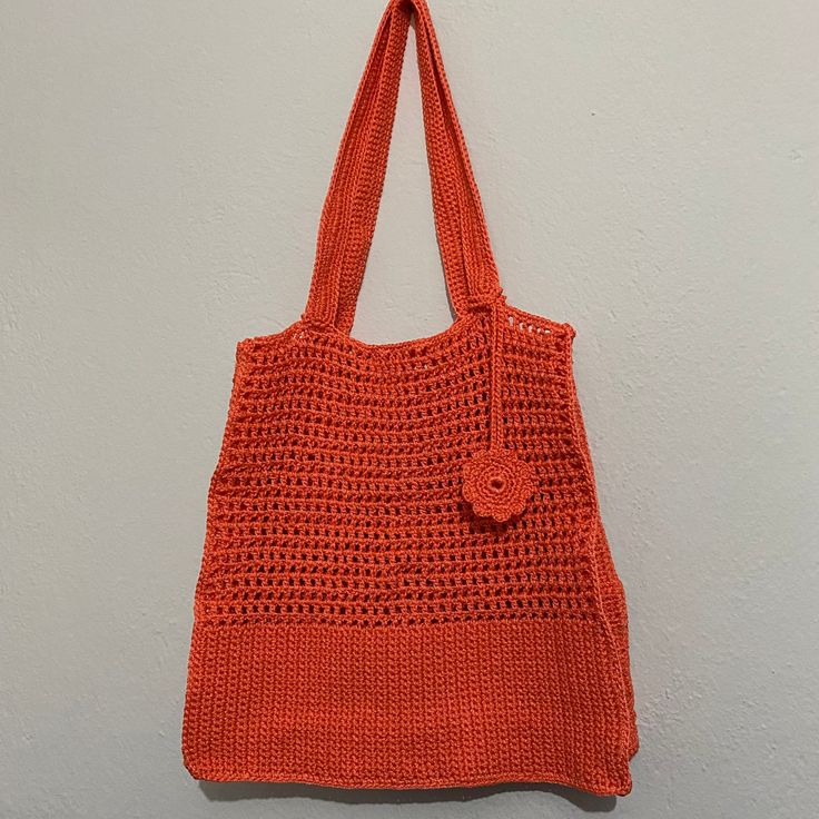 it is 100% handmade. Medium size Mesh Bag (Details) Knitted Rectangular Shoulder Bag For Daily Use, Daily Use Knitted Rectangular Shoulder Bag, Knitted Tote Beach Bag For Daily Use, Handmade Cotton Tote Hobo Bag, Handmade Cotton Hobo Tote Bag, Everyday Knitted Tote Shoulder Bag, Handmade Red Beach Bag For Everyday, Trendy Handmade Crochet Bag For Everyday Use, Handmade Cotton Hobo Bag For Everyday Use