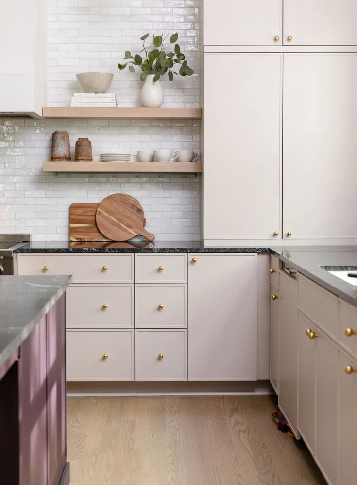 the kitchen is clean and ready to be used as a place for cooking or baking