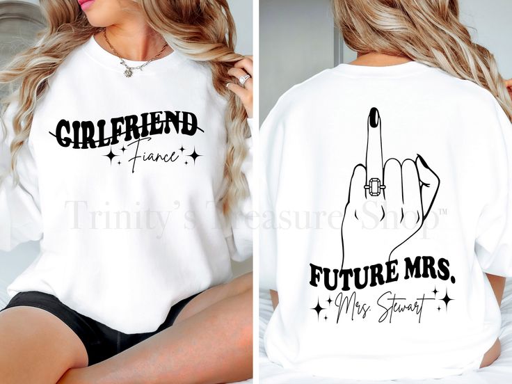 Engaged Shirts His And Hers, In My Fiance Era, Engaged Sweatshirt, Western Themed Wedding, Custom Crewneck, Engaged Shirts, Mrs Shirt, Bachelorette Party Bride, Dream Wedding Ideas Dresses