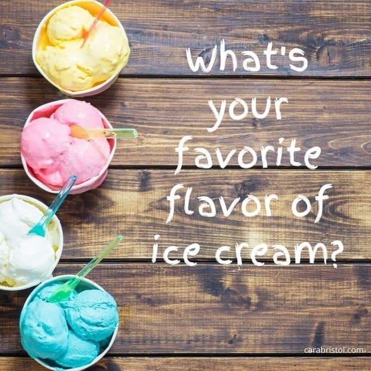 three ice creams with the words what's your favorite flavor of ice cream?