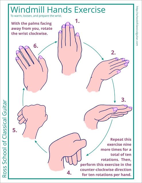 the instructions for how to do hand gestures with hands on each side and four different positions