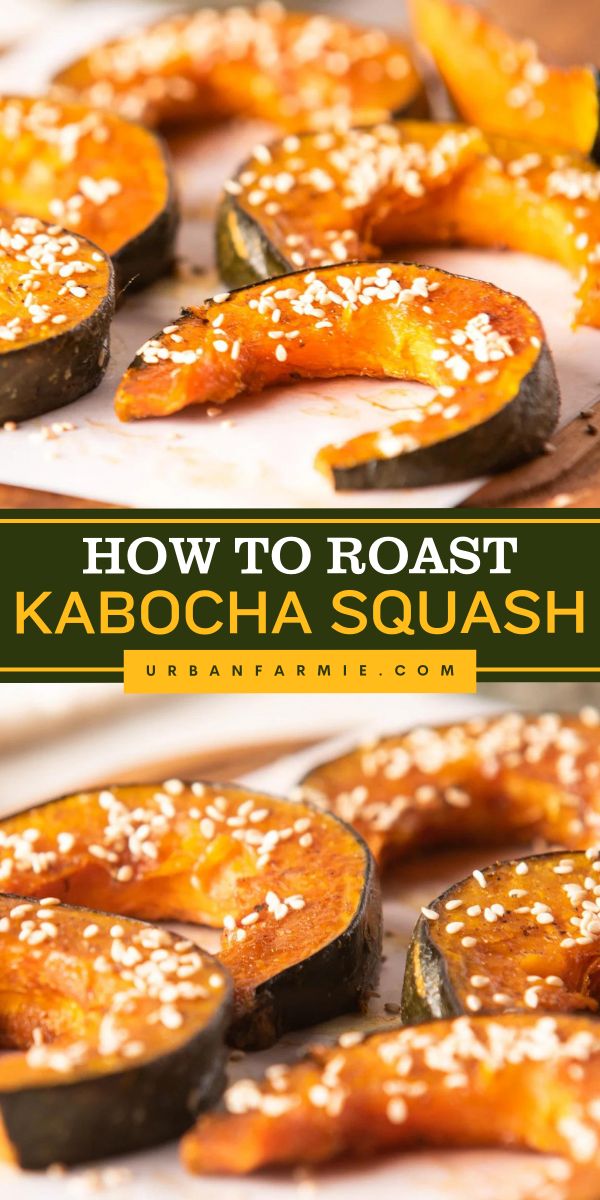 Learn how to Roast Kabocha Squash! This Kabocha Squash recipe is a sweet and savory dish, seasoned with maple syrup, tamari, ground ginger, and sesame seeds. Make this vegan and gluten-free pumpkin idea, and pin it for your delicious fall recipe! Kabocha Squash Casserole, Kamboocha Recipe, How To Cook Kabocha Squash, Sweet Mama Squash Recipes, Stuffed Kabocha Squash Recipe, Asian Pumpkin Recipes, Kabocha Squash Recipe Roasted, Gourd Recipes Cooking, Kabocha Squash Recipes