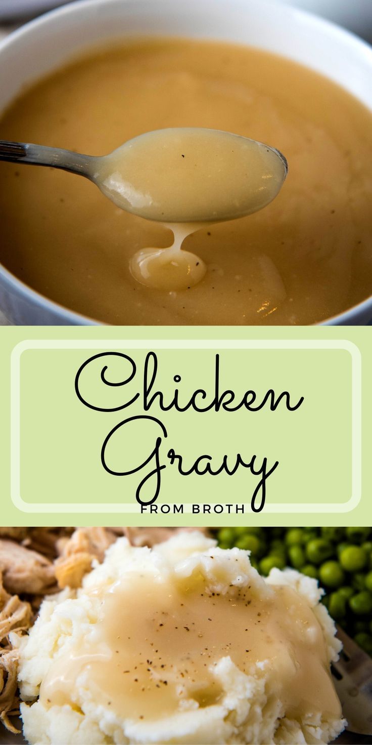 spoonful of chicken gravy from broth, chicken gravy on pile of mashed potatoes Chicken Gravy From Broth, Easy Chicken Gravy, Gravy Without Drippings, Easy Homemade Gravy, Homemade Chicken Gravy, Homemade Gravy Recipe, Gravy For Mashed Potatoes, Easy Gravy Recipe, Chicken Gravy Recipe