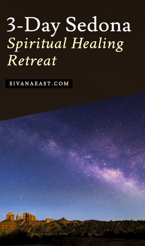 the words 3 - day sedona, spiritful healing retreat with stars in the