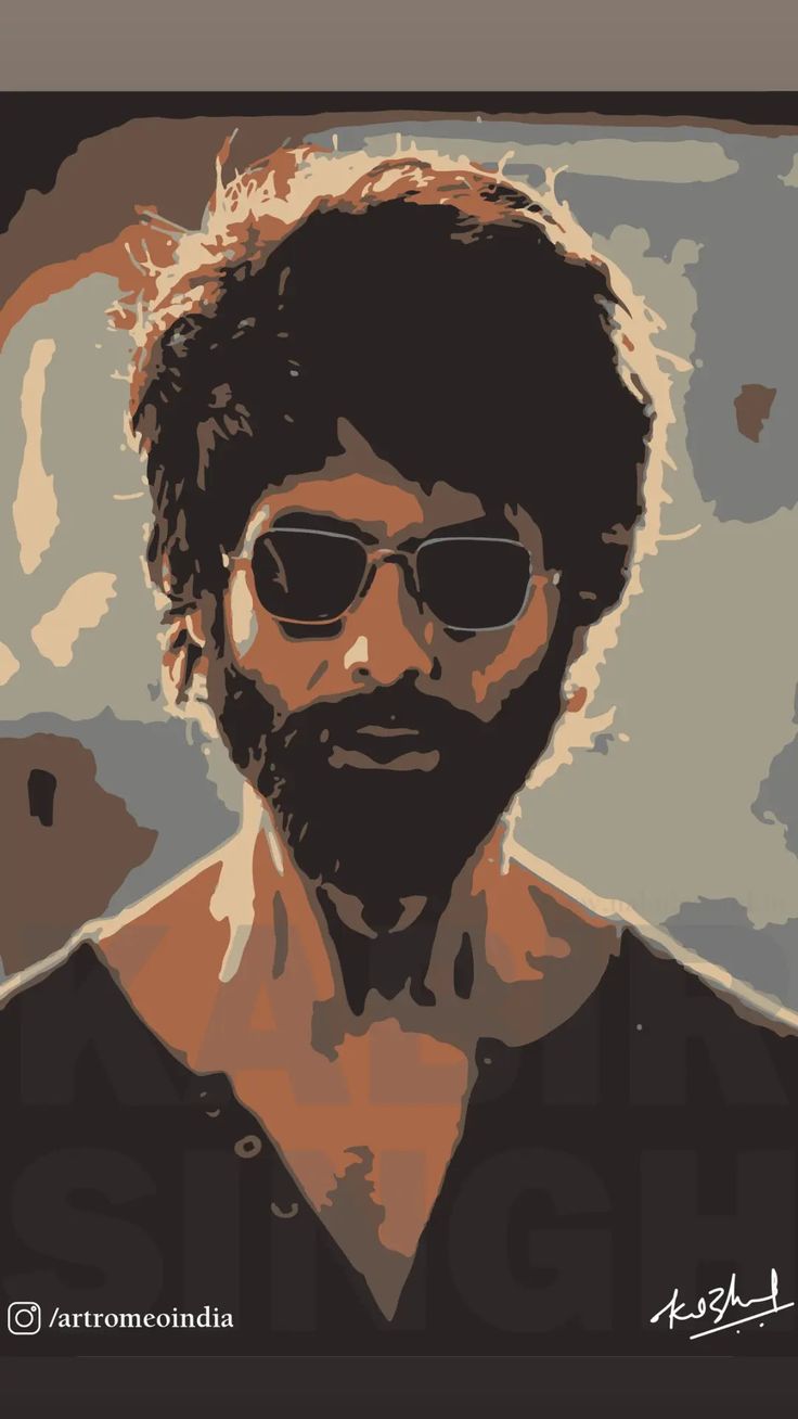 Shahid kapoor, kabir singh, Nakul Anand, illustration, artromeoindia Kabir Singh Poster, Kabir Singh Wallpaper Full Hd, Kabir Singh Aesthetic, Kabir Singh Wallpapers, Poster Art Ideas, Kgf Photos Hd, Indian Freedom Fighters, Kabir Singh, Morning Video