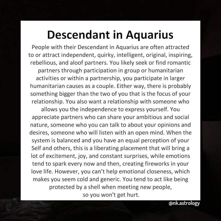 an image of a page with the words descendnt in aquarius on it