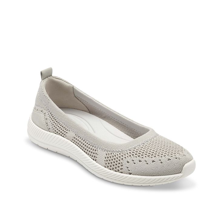 Easy Spirit-Glitz Slip-On Slide into the Glitz slip-on from Easy Spirit for casual comfort that doesn't stop. This pair features a breathable knit upper, plush footbed, and thick EVA midsole for endless support. Comfortable Gray Slip-on Sneakers, Beige Slip-ons With Arch Support, Gray Cushioned Slip-ons, Comfortable Cushioned Gray Slip-ons, Gray Slip-ons With Cushioned Footbed, Comfortable Gray Slip-ons With Arch Support, Comfortable Cushioned Gray Slip-on Sneakers, Gray Slip-ons With Textured Sole, Gray Slip-on Slip-resistant Running Shoes