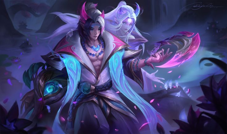 Spirit Blossom Aphelios, League Of Legends Fanart, Spirit Blossom, Legend Stories, Home Wallpaper, Anime Films, Cool Wallpaper, League Of Legends, Art Dolls