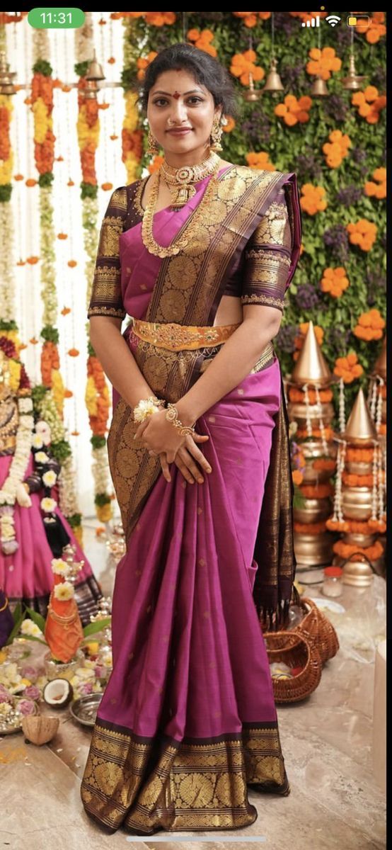 Banaras Pattu Blouse Designs, Kanchi Silk Saree Blouse Designs, Bunga Hands Blouse Designs, Kanchi Pattu Blouse Designs, Kanchi Pattu Sarees Latest Collection, Pattu Saree Look, Pattu Saree Blouses, Latest Pattu Saree Designs, Bridal Pattu Sarees Wedding