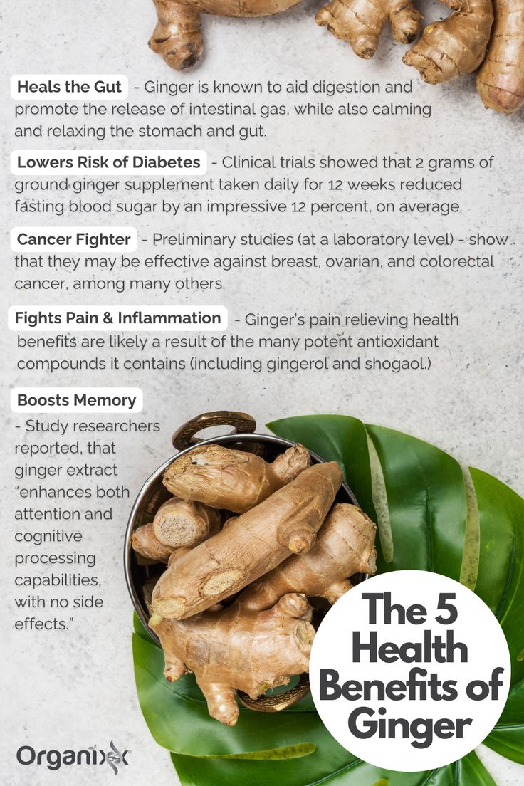 the health benefits of ginger are shown in this brochure, with information about it