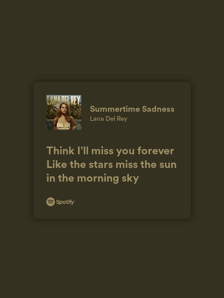 the text on the screen says,'think i'll miss you forever like the stars miss the sun in the morning sky '