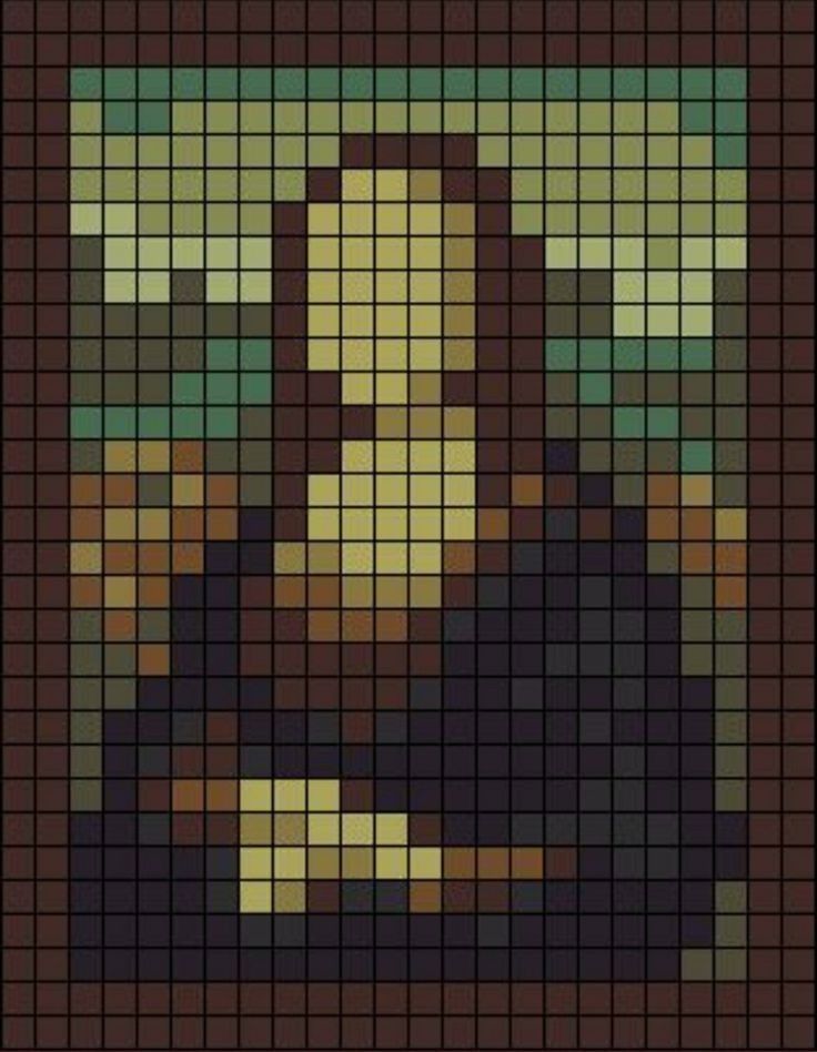 an image of the face of jesus made out of squares