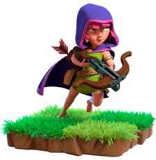 Sneaky Archer - Cloak (Builder Barracks level 2) Clash Of Clans Archer, Clash Of Clans Troops, Clas Of Clan, Village Games, Dark Spells, Home Village, Clash Royale, 3d Characters, Clash Of Clans