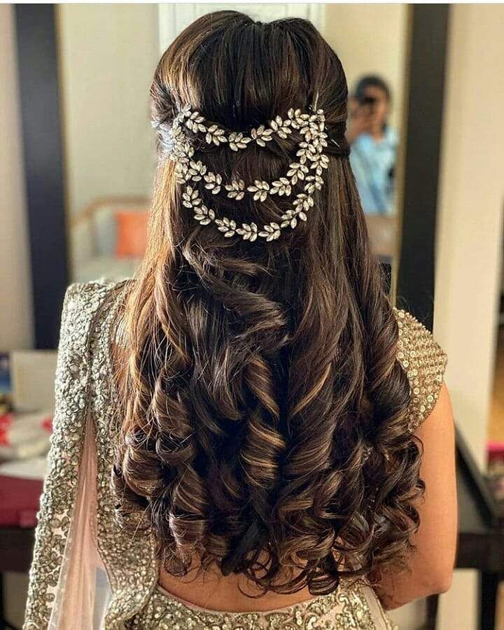 the back of a woman's head wearing a hair comb