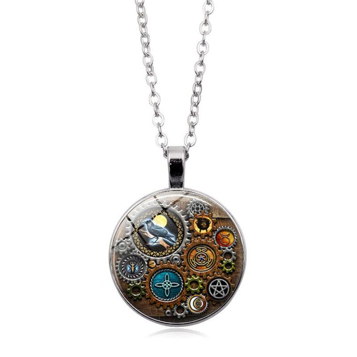 Introducing the Popular Steampunk Mechanical Time Stone Necklace! This fashion-forward statement piece is perfect for steampunk lovers, cosplayers, and industrial enthusiasts Its unique design features intricate Gear-like mechanisms, metallic accents, and beautiful Time Stones for a stylish impact. The necklace is constructed with an adjustable chain for a comfortable fit, while the Time Stones add a touch of personality. Whether for special occasions, costume events, or everyday looks, this Vic Steampunk Witch, Witch Pendant, Time Stone, Mens Gear, Hot Jewelry, Charm Rings, Necklace Size, 925 Silver Jewelry, American Express