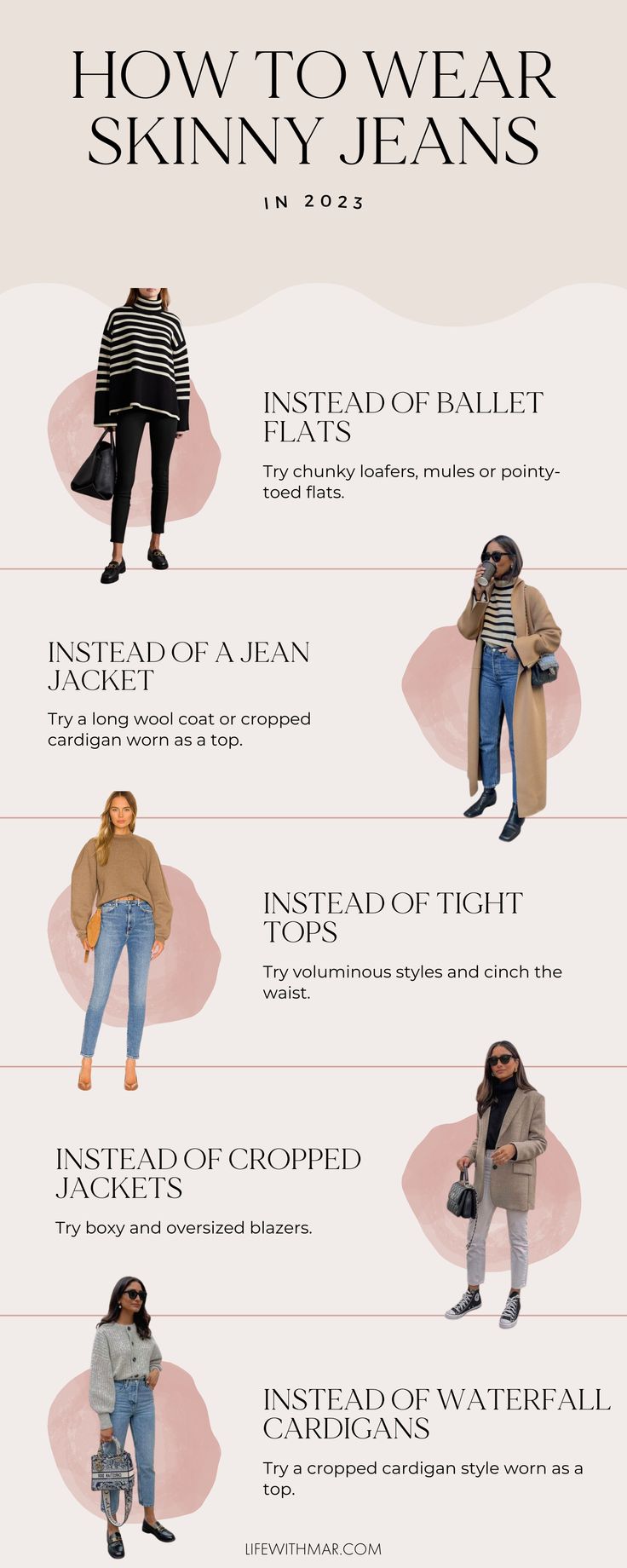 How To Style Skinfit Jeans, Modern Jeans Outfit, Jeans Slim Women, Trending Jeans Outfit, Outfit Ideas For Skinnies Girl, Jeans 2023 Fall, Blue Jeans Outfit 2023, How To Wear Skinnies Jeans, Jeans For The Office Outfits