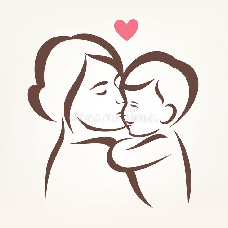 a woman holding a baby in her arms with a heart on the back of it