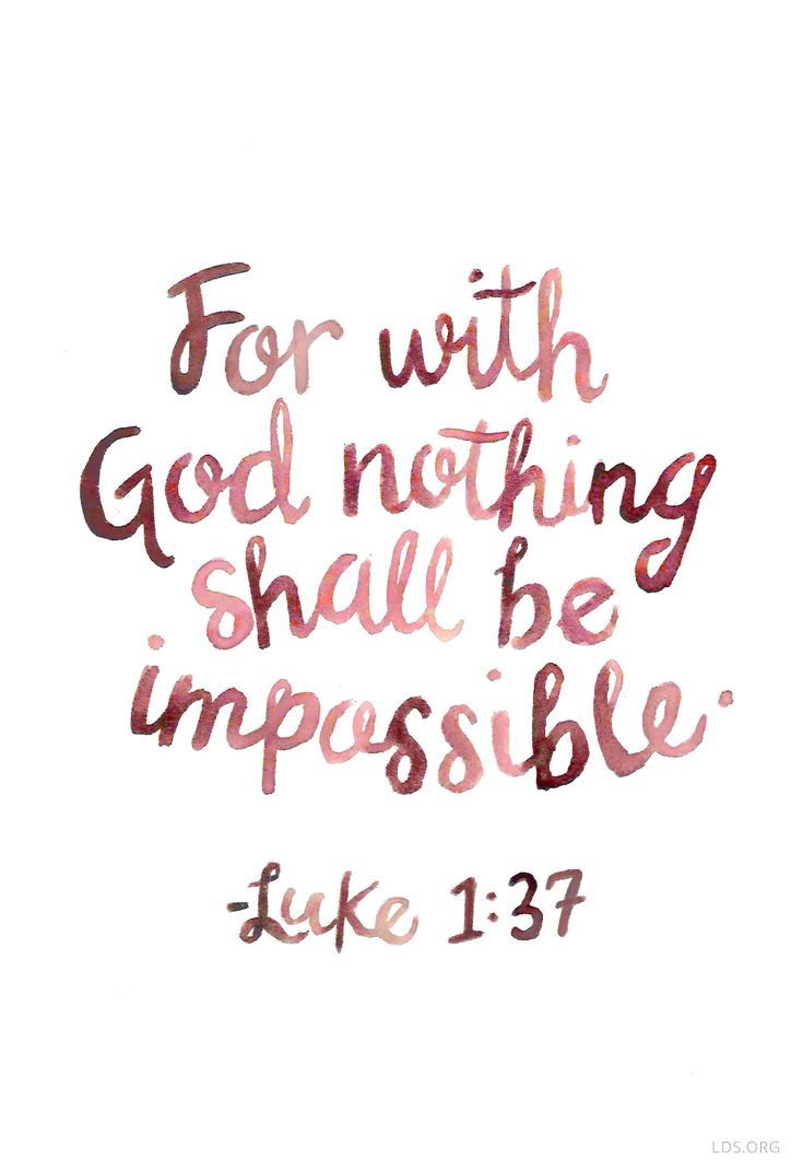 a handwritten bible verse with the words for god nothing shall be impesible