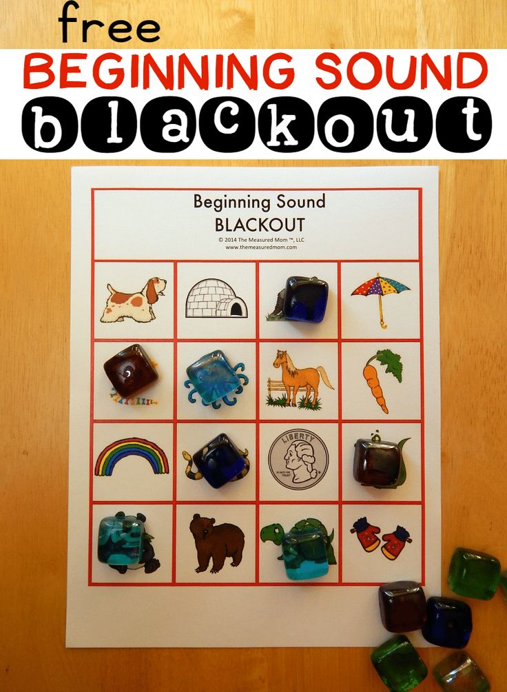 a printable beginning sound game for toddlers to play with