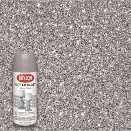 a can of krylon glitter paint sitting on the ground