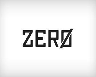 the word zero written in black on a white background