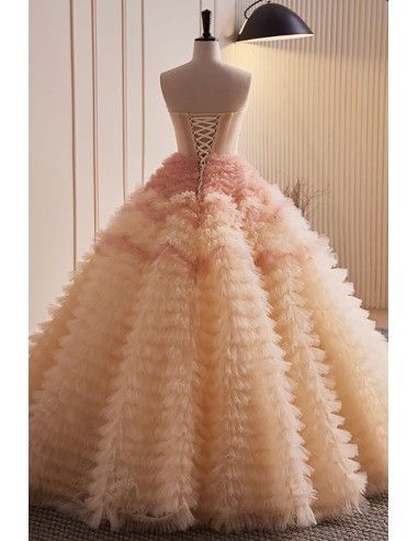 10% off now! Shop strapless ruffled big ballgown prom dress for fun online. Sheprom offers formal, party, casual & more style dresses to fit your special occasions. Ballgown Prom Dress, Corset Back Wedding Dress, Princess Ballgown, Prom Dresses 2023, Tulle Party Dress, Strapless Prom Dress, Champagne Dress, Dresses 2023, Wedding Dresses Plus Size