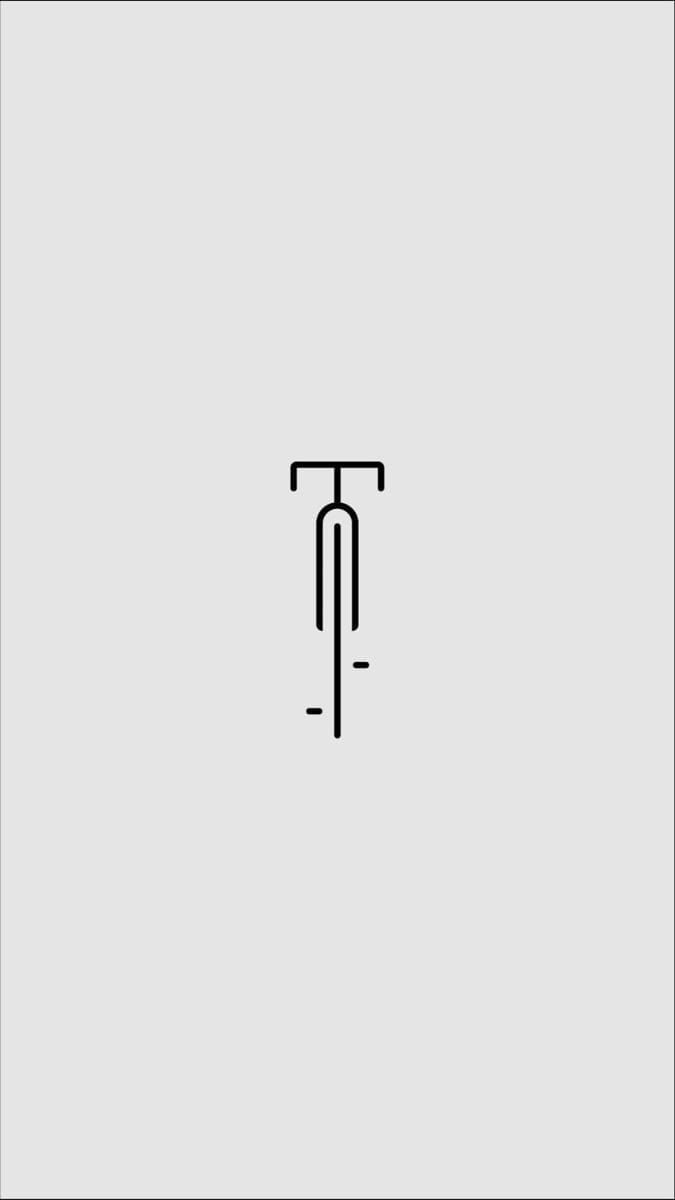 a bicycle is shown in the middle of a minimalistic logo for an apparel brand