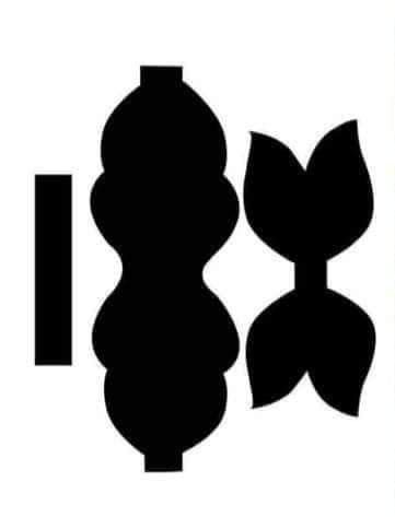 the silhouettes of vases and flowers are shown in black on a white background