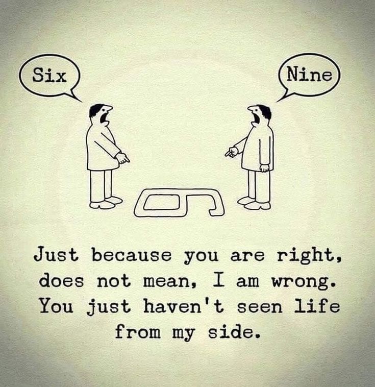 two men standing in front of a table with one saying, just because you are right, does not mean i am wrong