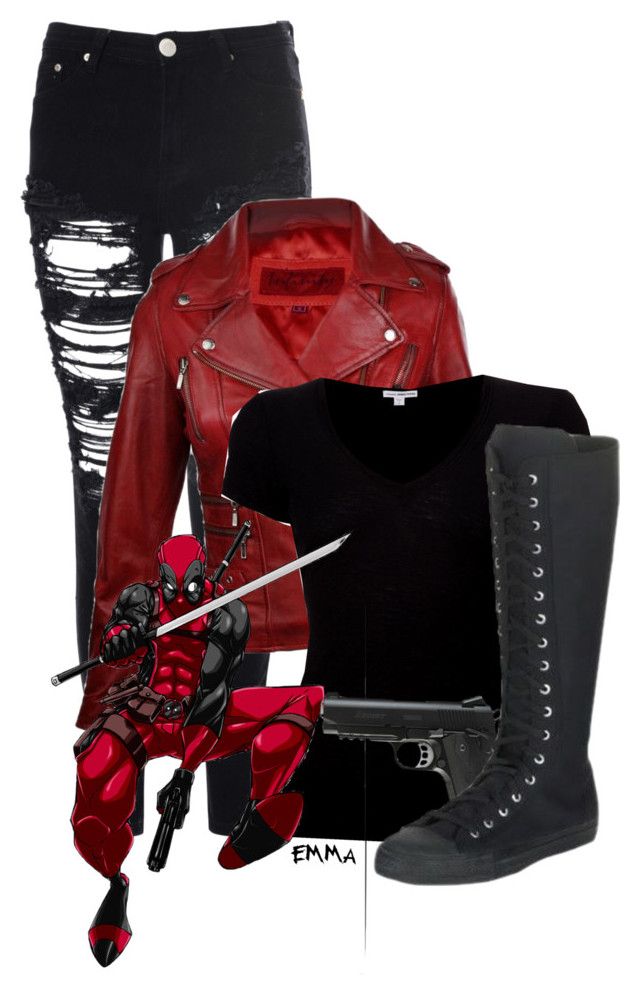 "Deadpool inspired: casual" by tardis-221b ❤ liked on Polyvore featuring Glamorous, James Perse and Converse Deadpool Outfit Woman, Deadpool Outfit Ideas Women, Deadpool And Wolverine Outfit Ideas, Deadpool Disneybound, Wolverine Outfit Ideas, Deadpool Outfit Ideas, Comic Con Outfits Casual, Deadpool Costume Women, Deadpool Inspired Outfit