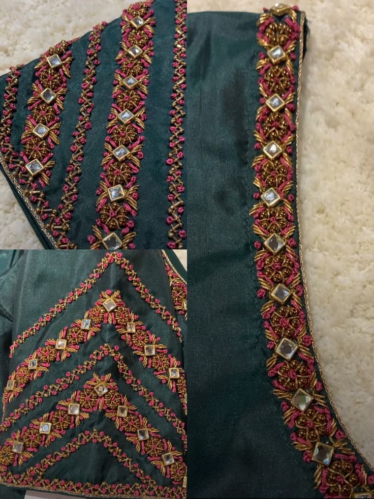 Jarthosi Work Blouse Simple, Copper Saree Blouse Designs, Copper Work Blouse Design, Copper Blouse Designs, Simple Thread Embroidery Blouse Designs, Thread Work Blouse Designs Embroidery, Only Thread Work Blouse Designs, Simple Thread Work Blouse Designs, Zardosi Design