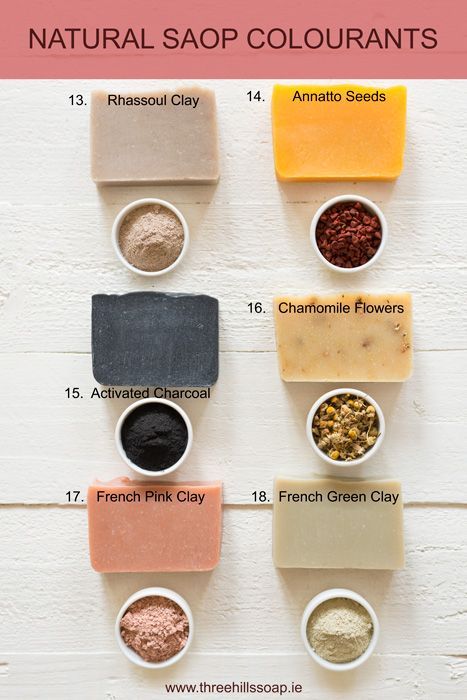 the different types of soaps that are used to make face scrubs and body washes