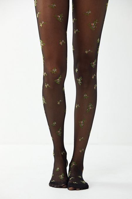 Out From Under Embroidered Floral Tight