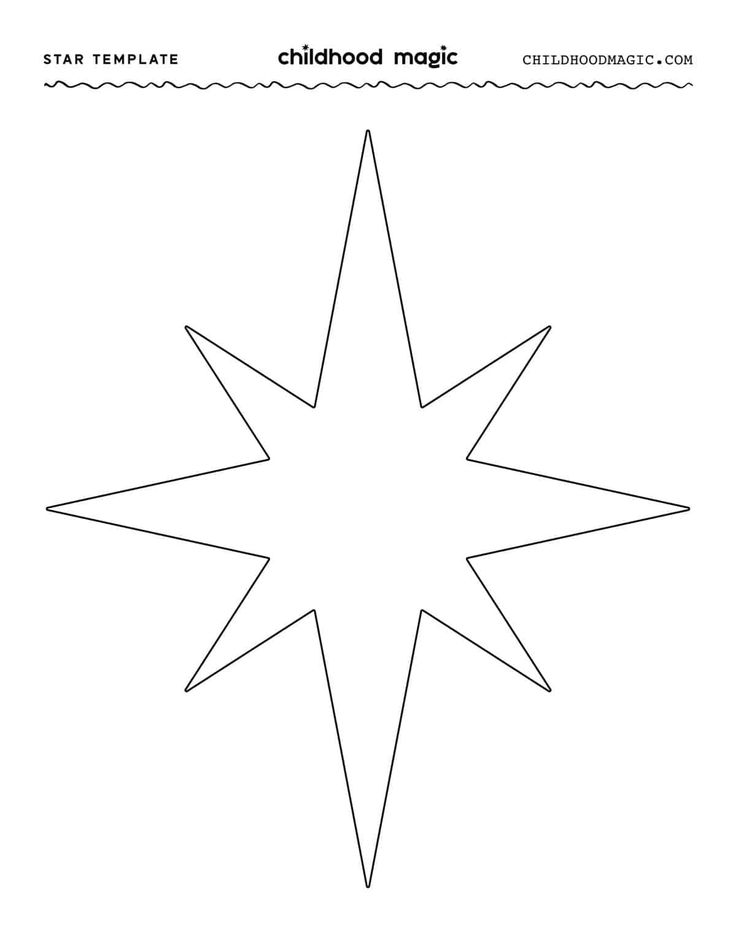 the star template for a child's coloring page