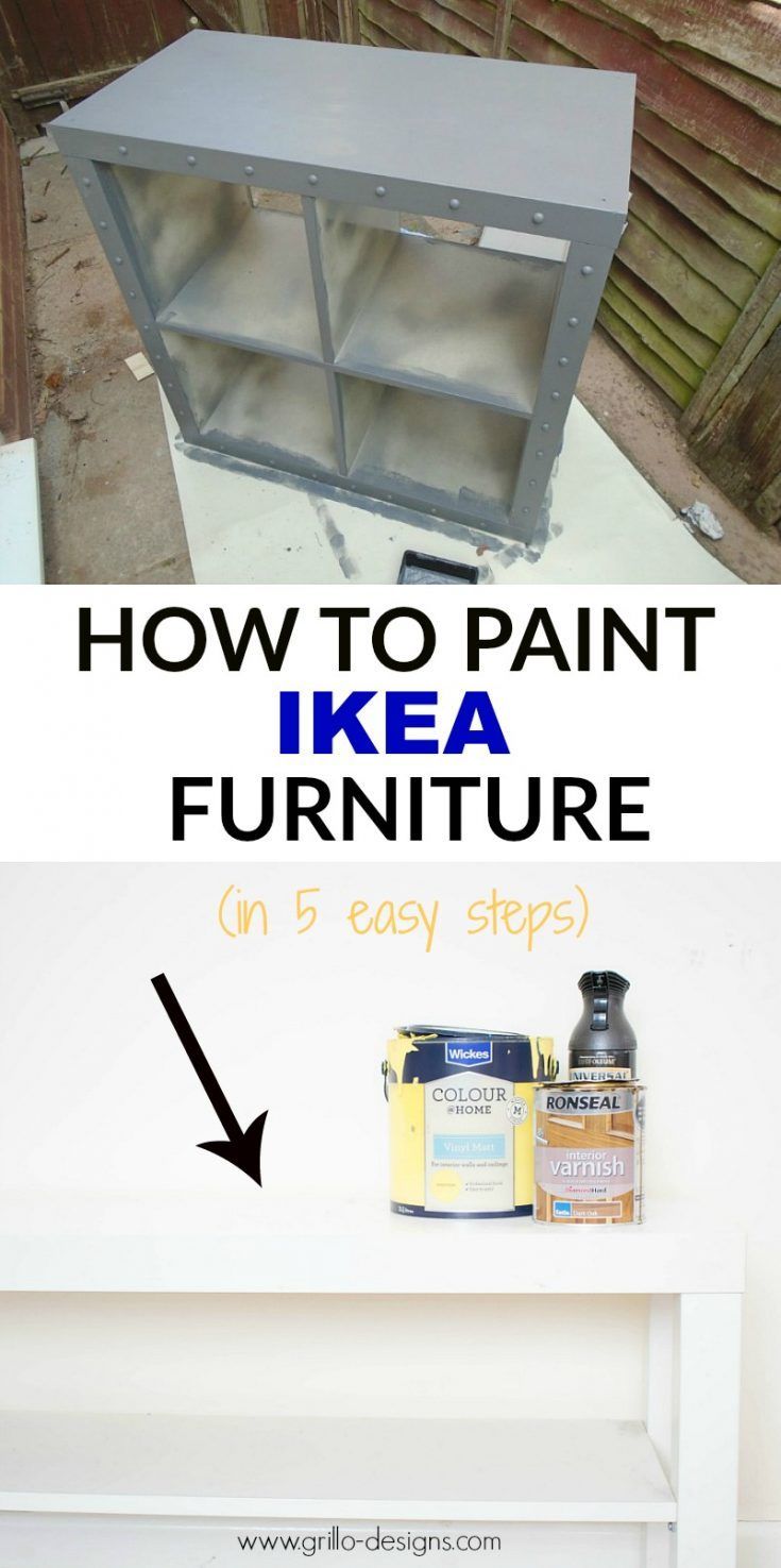 the before and after pictures show how to paint ikea furniture in 5 easy steps