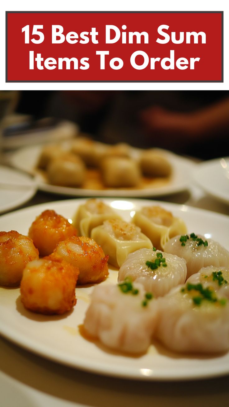 A plate of popular dim sum items including shrimp shumai, pork buns, taro puffs, and turnip cakes, showcasing a variety of delicious bites to enjoy at your next meal. Dimsum Recipes, Shrimp Shumai, Turnip Cake, Dim Sum Recipes, Unique Dishes, Bao Buns, Sweet Buns, Pork Buns, Global Cuisine