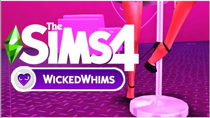 the logo for the game, the sims4 wickedwhims is displayed