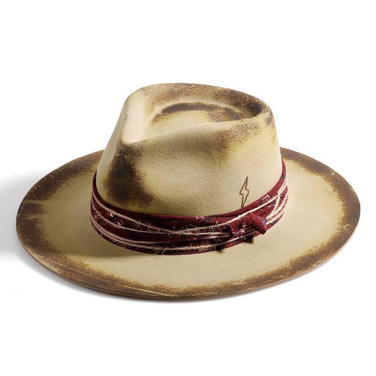 Homburg Hat, Lightning Logo, Fedora Hat Men, Rancher Hat, Fedora Hats, Wide Brim Fedora, Floral Ribbon, Red Belt, Fedora Hat