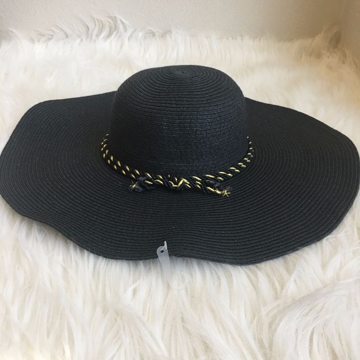 Women Straw Hats Trendy Black Summer Hat, Trendy Wide Brim Straw Hat, Trendy Party Hats For Beach Season, Black Trendy Sun Hat For Day Out, Trendy Hats For Beach Season, Casual Straw Hat With Curved Brim For Party, Black Summer Sun Hat For Day Out, Trendy One Size Hats For Beach Season, Casual Sun Hat For Beach Season Parties