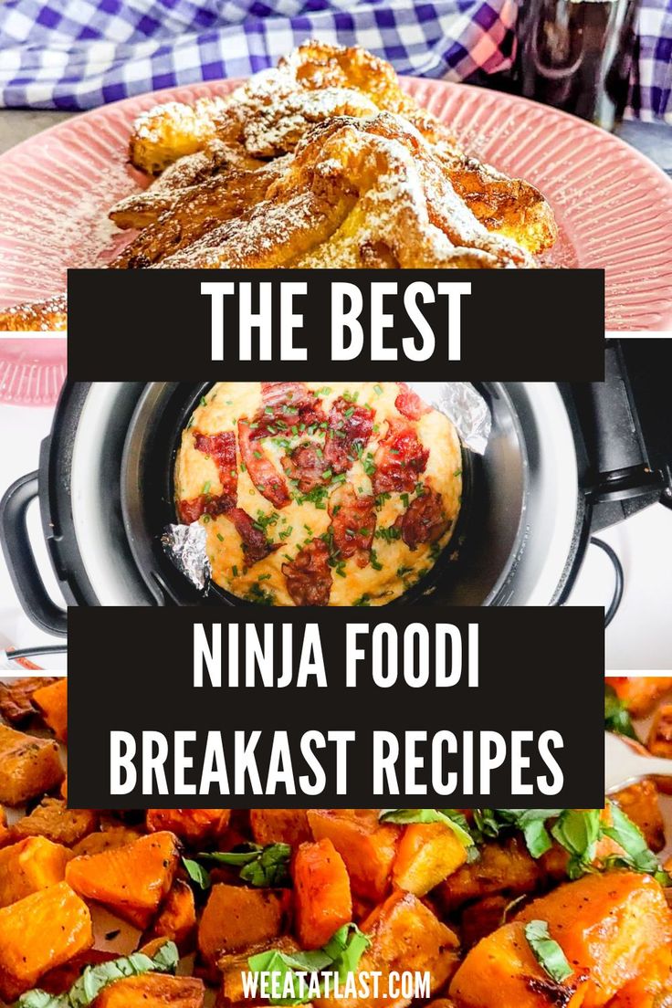 Ninja Foodi Breakfast Recipes Ninja Breakfast Recipes, Ninja Foodi Recipes Breakfast, Ni Ja Foodie Recipes, Ninja Foodi Possiblecooker Pro Recipes, Breakfast Ninja Foodi Recipes, Ninja Foodi Breakfast, Ninja Foodi Double Basket Recipes, Ninja Foodi Air Fryer Recipes, Ninja Foodi Possible Cooker