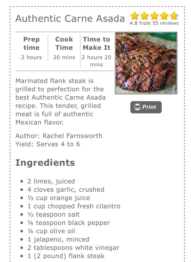 the recipe for grilled steaks is shown in an email form, and includes instructions to cook them