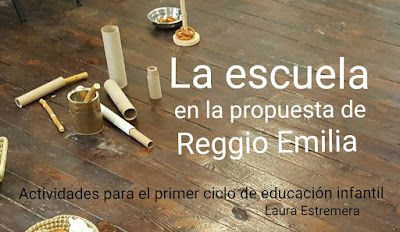 a wooden table topped with lots of different types of items on top of it and the words la escuela en la propuesta de regio