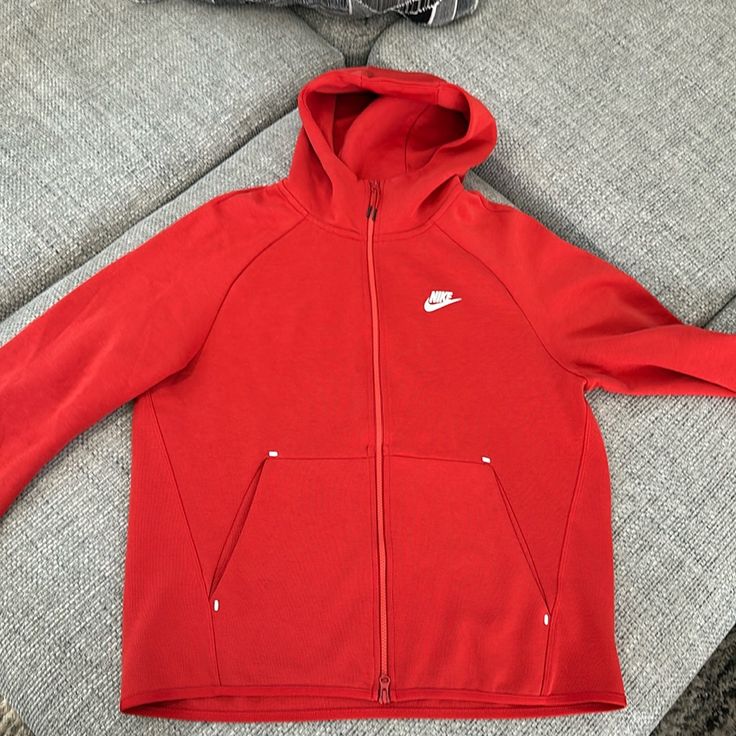 Crimson, Never Worn, Was Given As A Gift With Tags Off But Amazing Condition Red Sportswear Winter Outerwear, Red Sportswear Outerwear For Winter, Red Sportswear Outerwear With Pockets, Casual Nike Fleece Jacket, Red Sportswear Outerwear For Fall, Nike Casual Fleece Jacket With Fleece Lining, Nike Casual Fleece Jacket, Red Fleece Sportswear Outerwear, Casual Nike Fleece Jacket With Fleece Lining