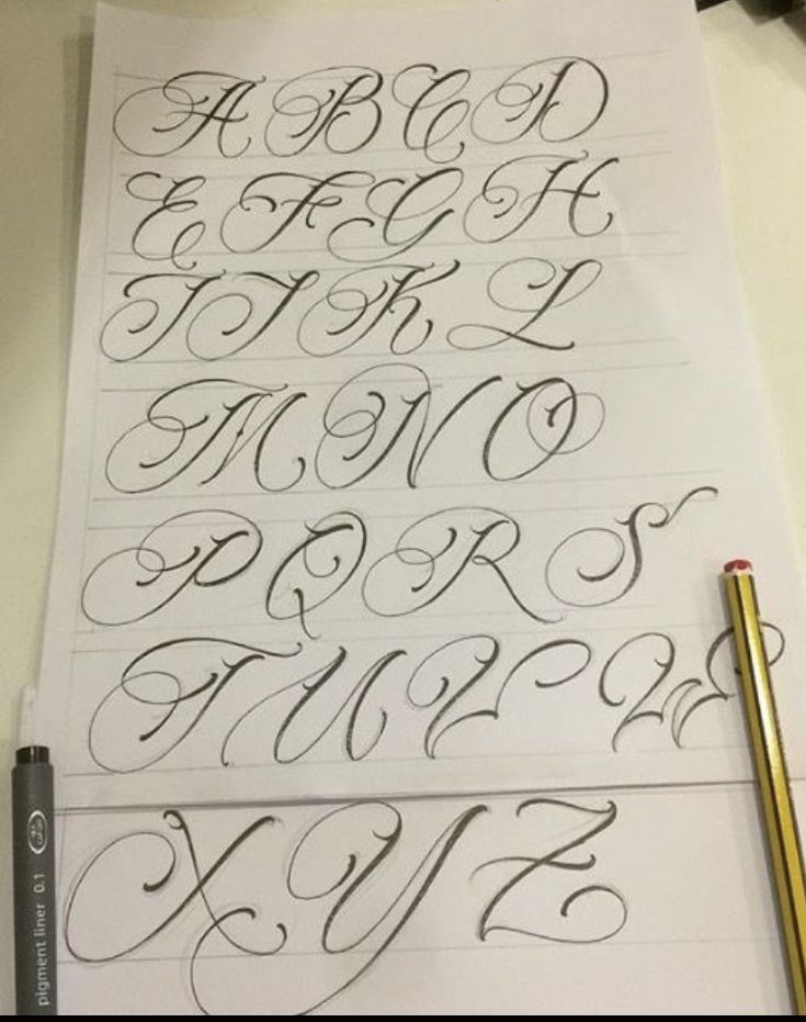 some type of calligraphy that is being worked on