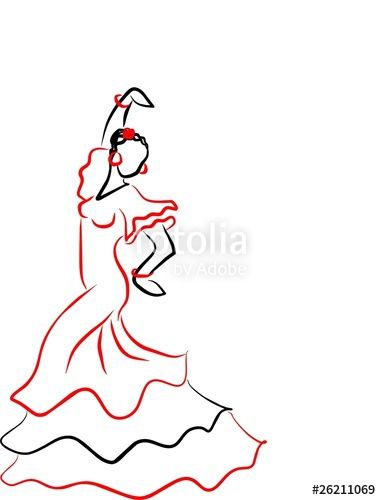 a line drawing of a woman in a long dress with her hand on her hip