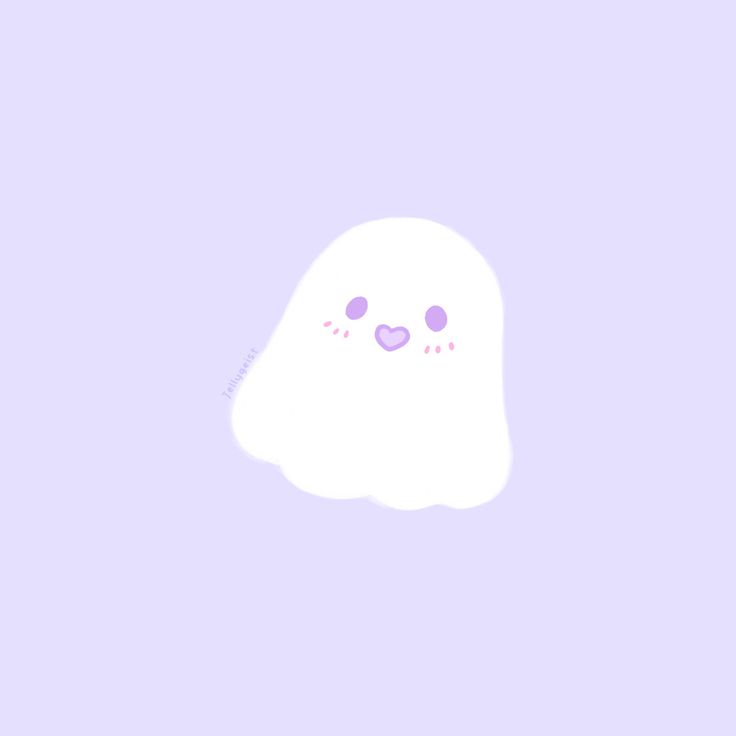 a white ghost with hearts on its eyes