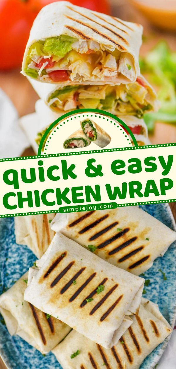 Chicken Wrap, easy dinner ideas, easy 30 minute meals Easy Chicken Wrap, Chicken Wrap Recipe, Fried Turkey Recipes, Make Shredded Chicken, 30 Minute Meals Easy, Chicken Wrap Recipes, Wrap Recipe, Thanksgiving Dinner Recipes, Chicken Wrap