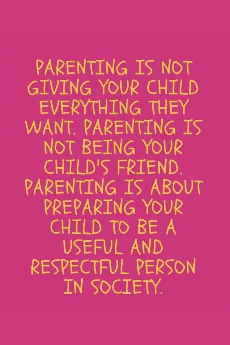 a pink background with yellow lettering that says,'parents is not giving your child everything they